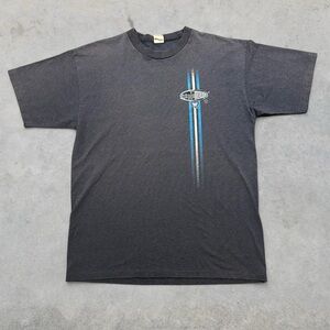 Vintage Toronto Maple Leafs NHL Striped T Shirt XL 90s Single Stitch Navy Grey